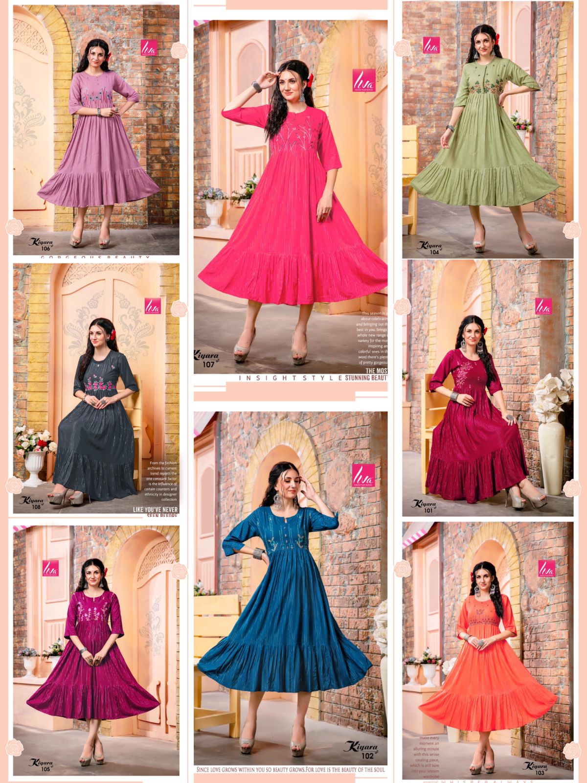 Liva Kiyara Latest Fancy Wear Rayon Lurex Designer Kurti Collection